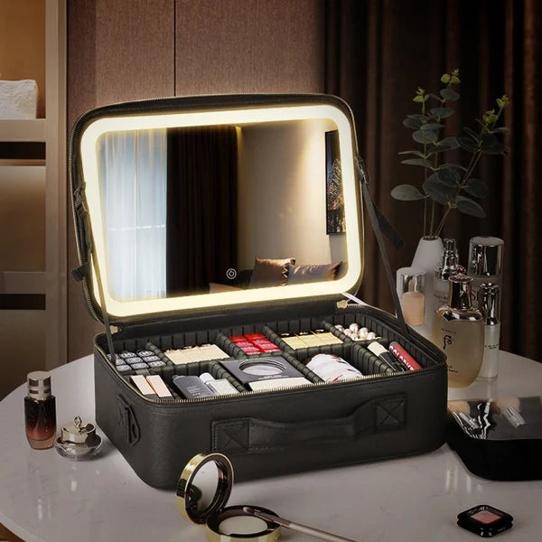 Portable Makeup Bag With LED Mirror™